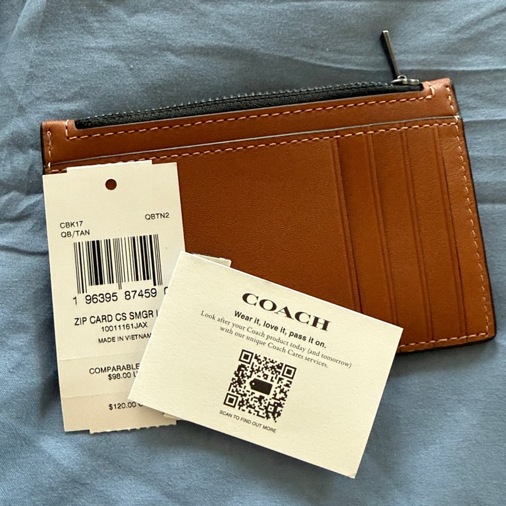 Coach Tan Leather Card Case